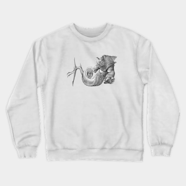 The Rhinoceros Eel Shark Crewneck Sweatshirt by gregorytitus